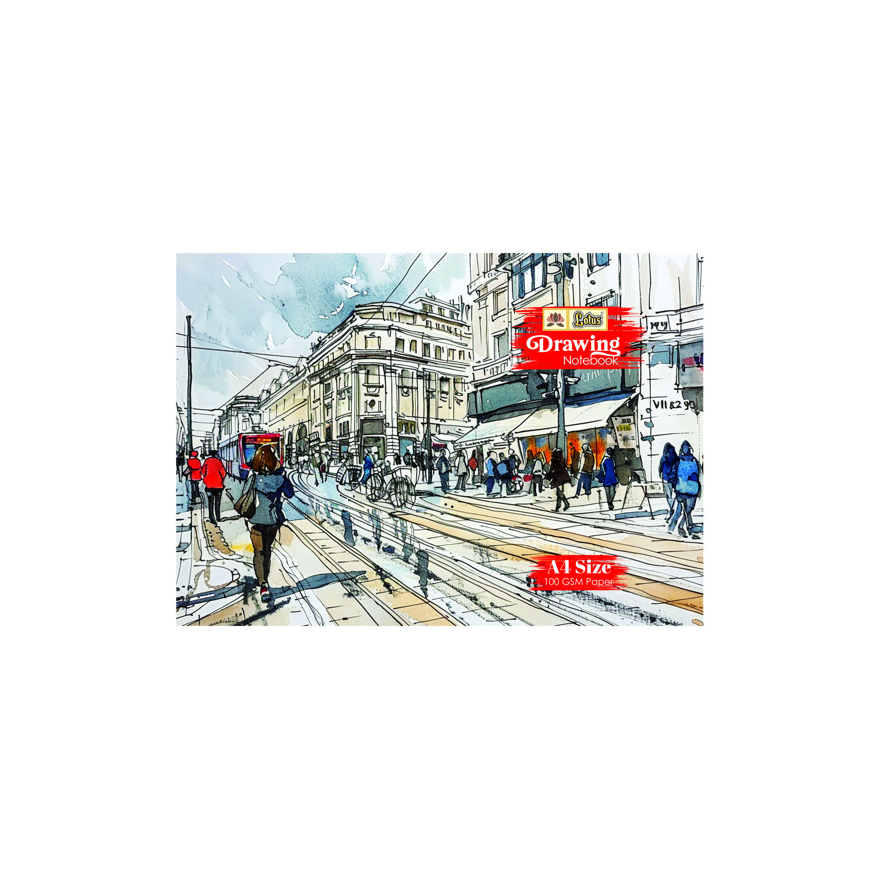 Lotus Drawing Notebook A4 (Soft Cover)