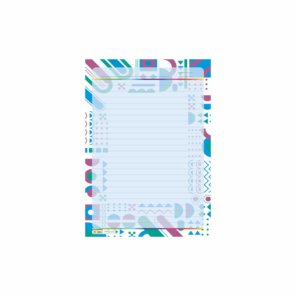 Lotus Ruled Paper A3 (Colour/White)