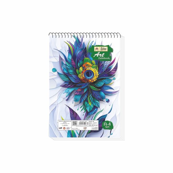 Lotus Art A4 Notebook (Spiral Bound)