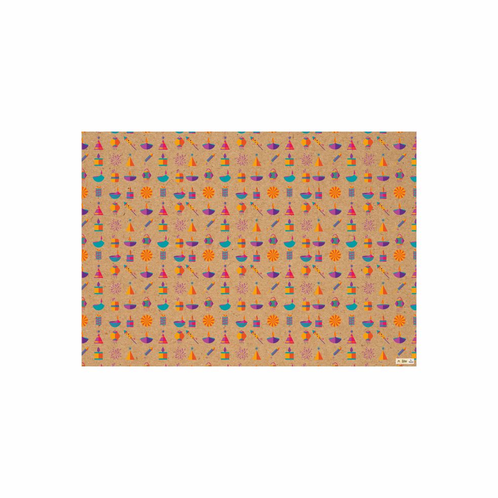 Lotus Kraft Series Gift Wrapping Paper (9020)